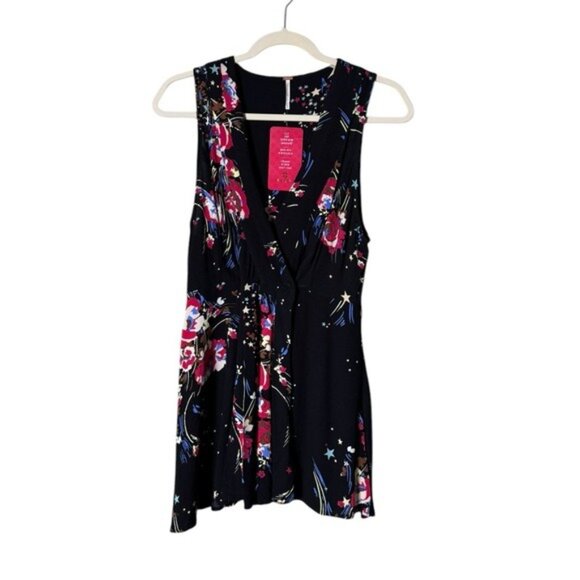 Free People Babydoll Tunic XS Dark Romantic Whimsigoth Beachy Fariy Grunge Boho - Picture 2 of 13